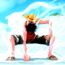 Luffy de One Piece d'Eiichiro Odaexécutant son second engrenage