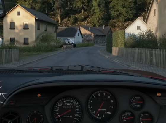 Au volant du véhicule, dans Assetto Corsa EVO